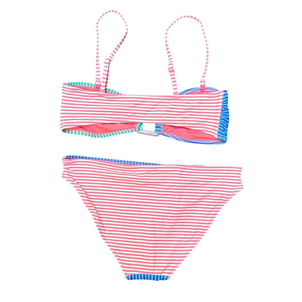 Aerie Bikini Set Womens M Multicolor Striped Real Good Vacation Summer Swimsuit - Picture 2 of 5